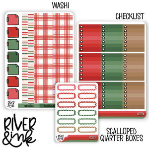Merry Little Christmas | Weekly Vertical Planner Stickers Kit Add Ons