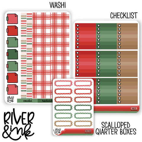 Merry Little Christmas | Weekly Vertical Planner Stickers Kit Add Ons
