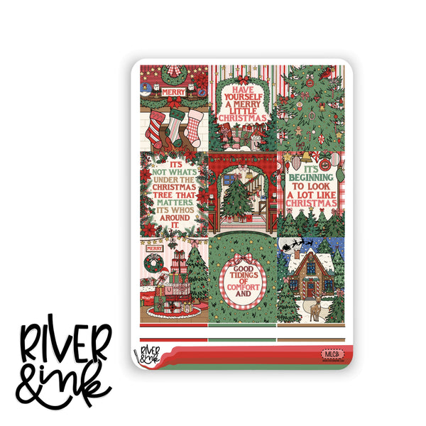 Merry Little Christmas | Vertical Stickers Kit Planner Stickers