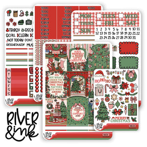 Merry Little Christmas | Vertical Stickers Kit Planner Stickers
