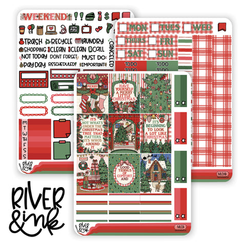 Merry Little Christmas | Hobonichi Cousin Planner Stickers Kit