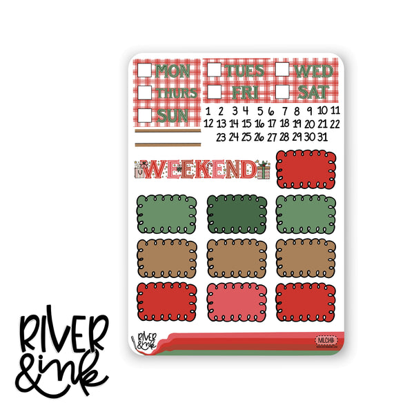 Merry Little Christmas | Vertical Stickers Kit Planner Stickers