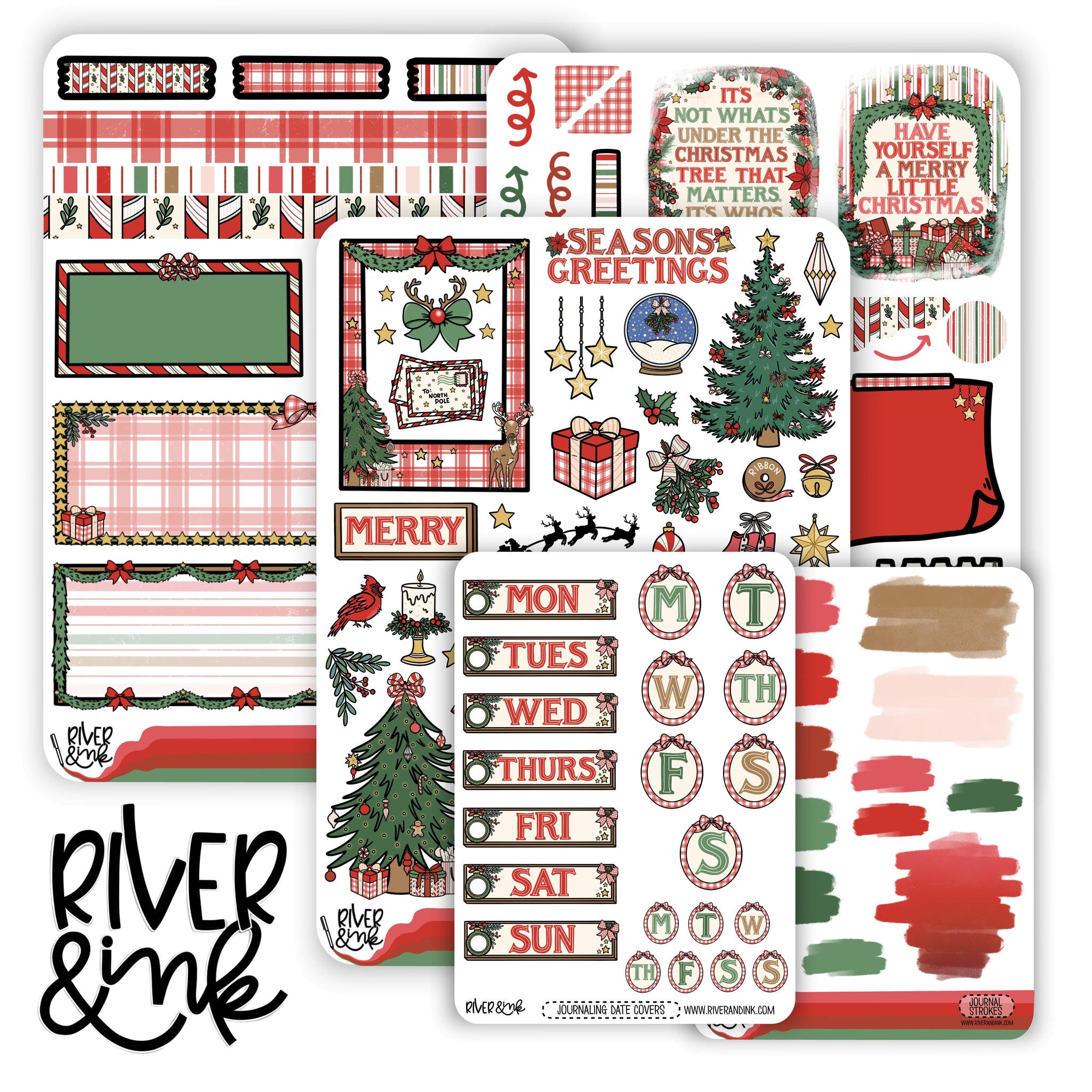 Merry Little Christmas | Journaling Stickers Kit