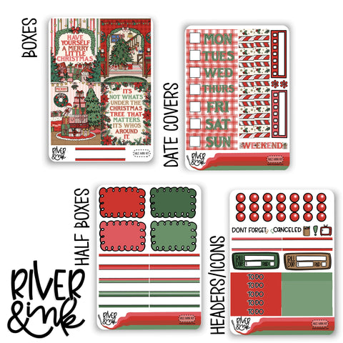 Merry Little Christmas | Mini Weekly Planner Stickers Kit