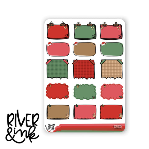 Merry Little Christmas Variety Half Boxes | Hand Drawn Planner Stickers