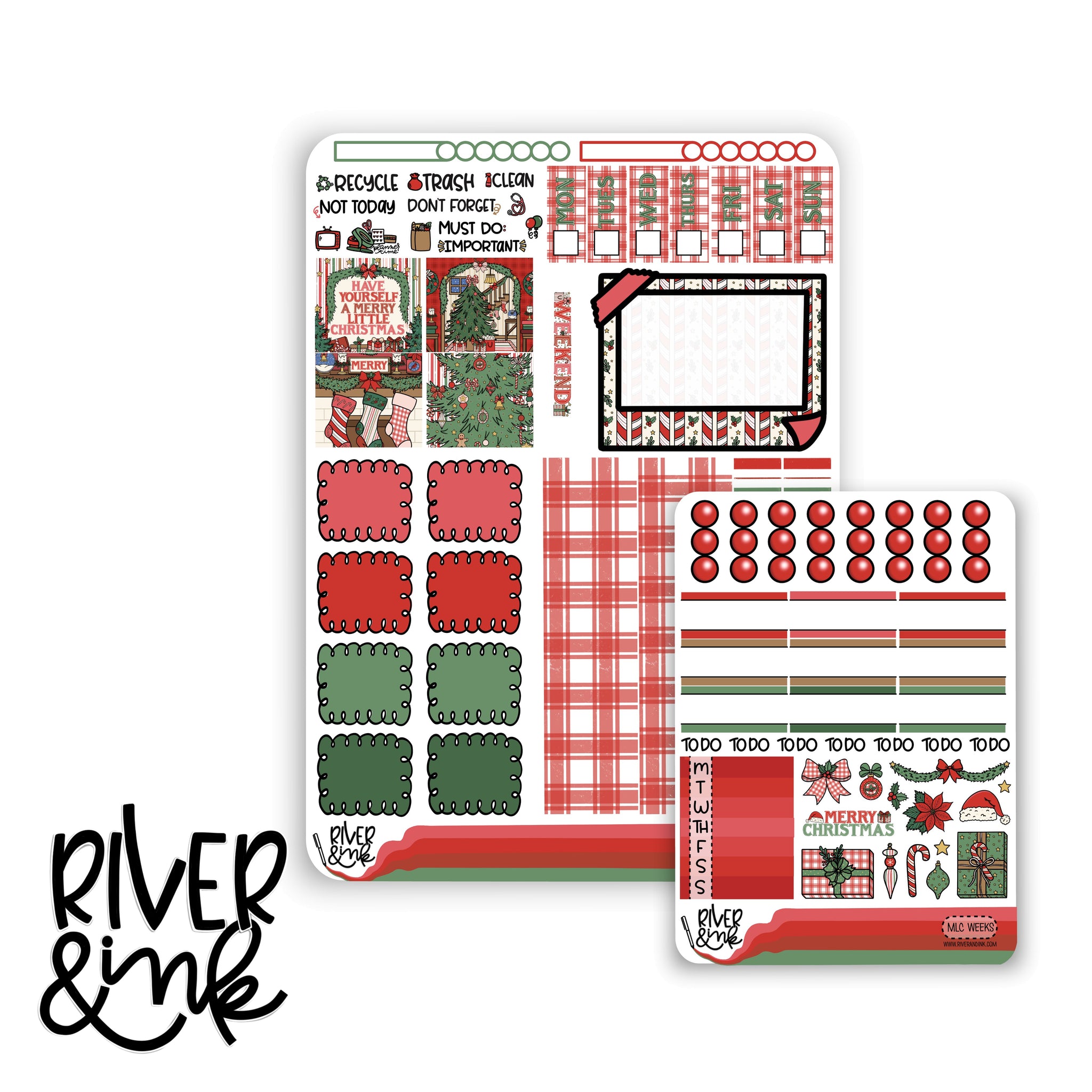 Merry Little Christmas | Hobonichi Weeks Sticker Kit Planner Stickers