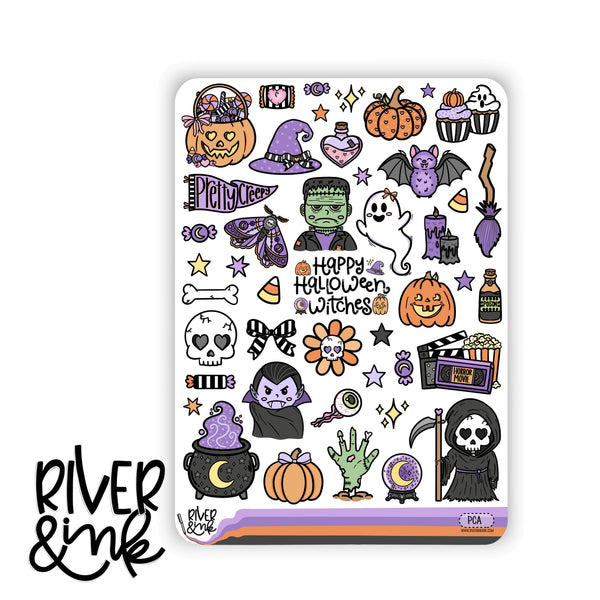 Pretty Creepy | Vertical Stickers Kit Planner Stickers