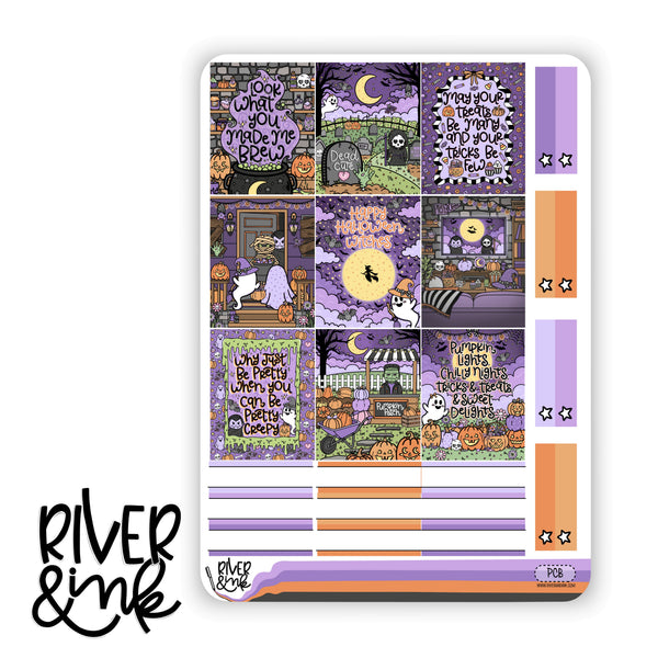Pretty Creepy | Hobonichi Cousin Planner Stickers Kit