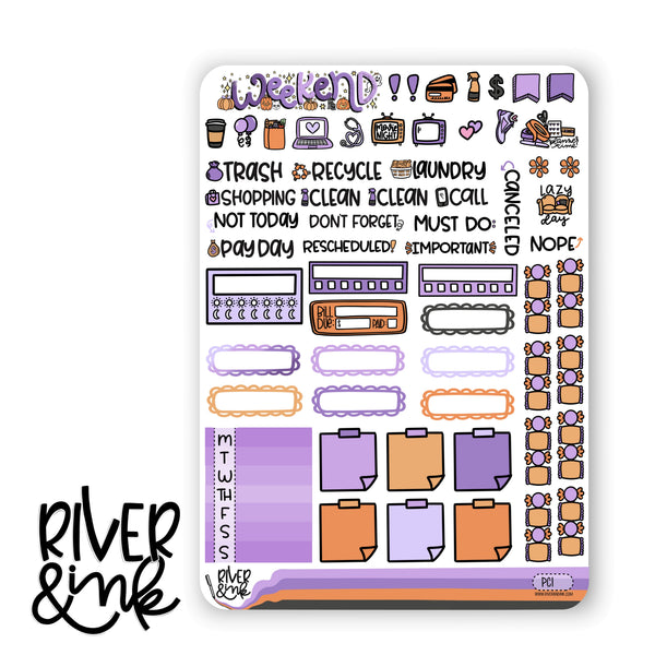 Pretty Creepy | Hobonichi Cousin Planner Stickers Kit