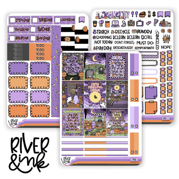 Pretty Creepy | Hobonichi Cousin Planner Stickers Kit