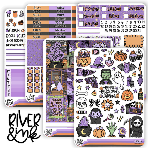 Pretty Creepy | Vertical Stickers Kit Planner Stickers