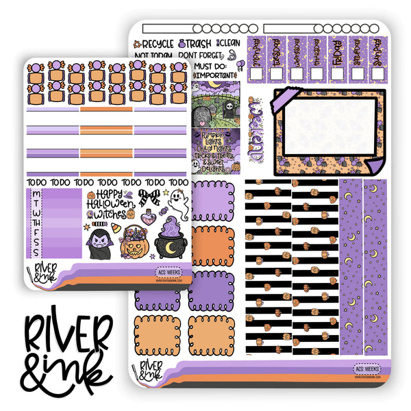 Pretty Creepy | Hobonichi Weeks Sticker Kit Planner Stickers