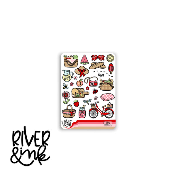 Picnic in the Park | Vertical Stickers Kit Planner Stickers
