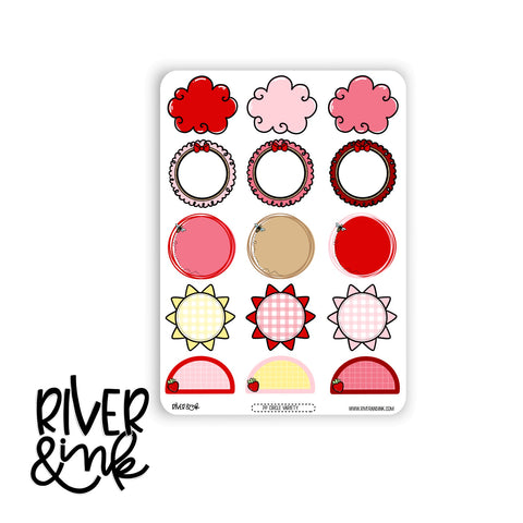 Picnic in the Park Circle Variety Boxes | Hand Drawn Planner Stickers
