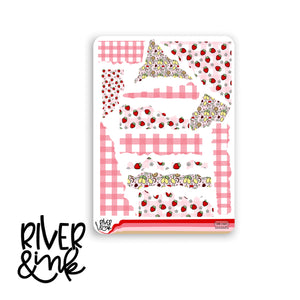 Picnic in the Park Torn Edges Journaling Deco | Hand Drawn Planner Stickers