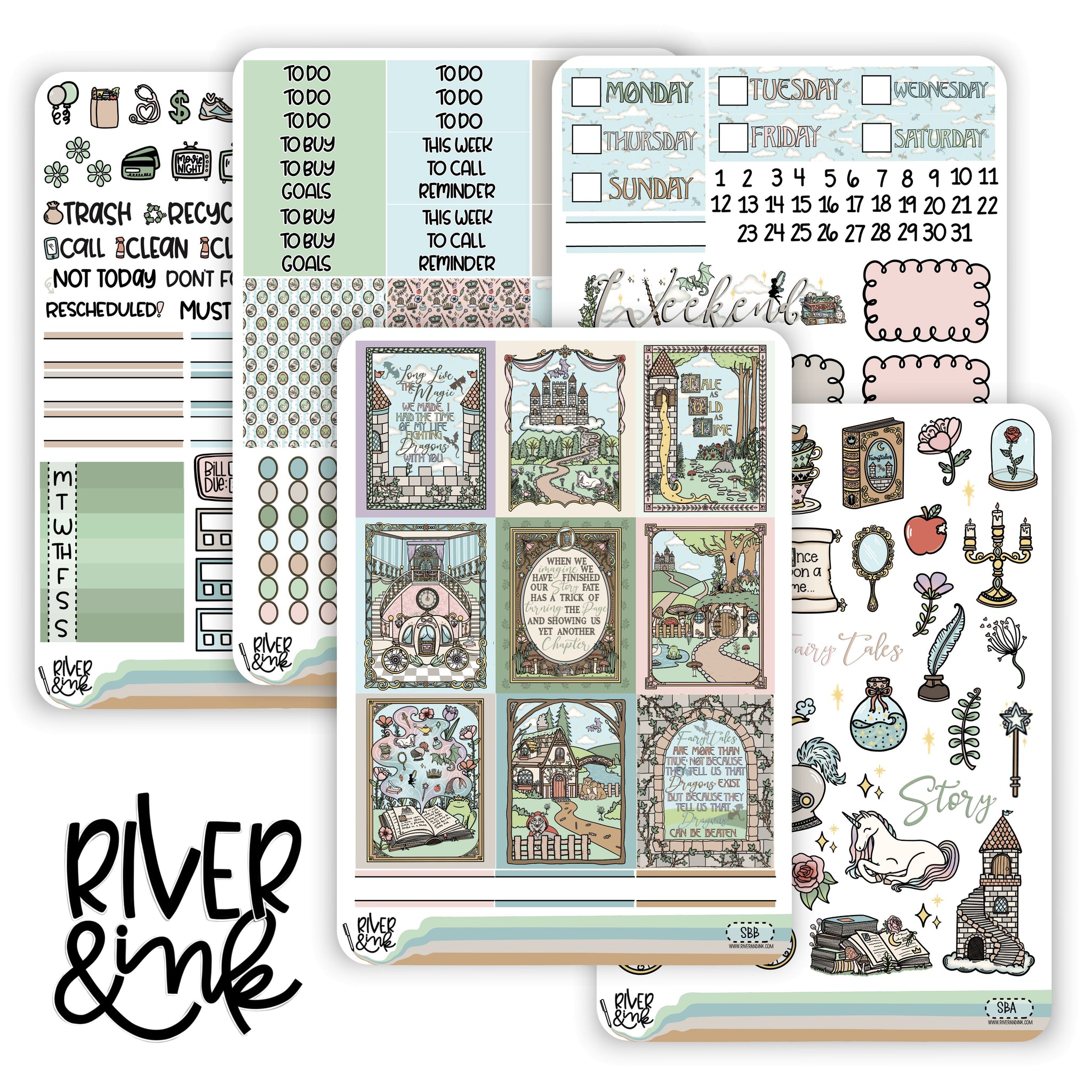 Storybook | Vertical Stickers Kit Planner Stickers