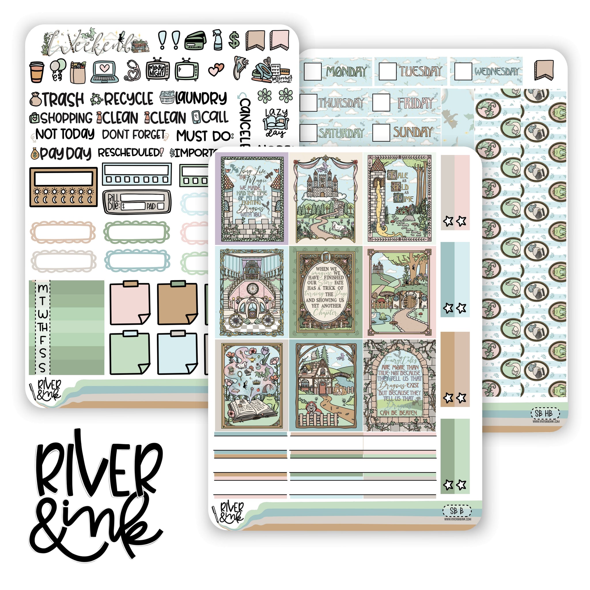 Storybook| Hobonichi Cousin Planner Stickers Kit