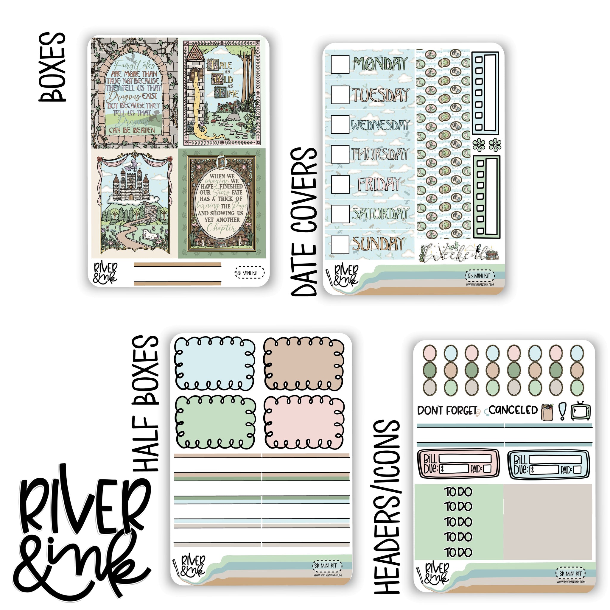 Storybook| Mini Weekly Planner Stickers Kit