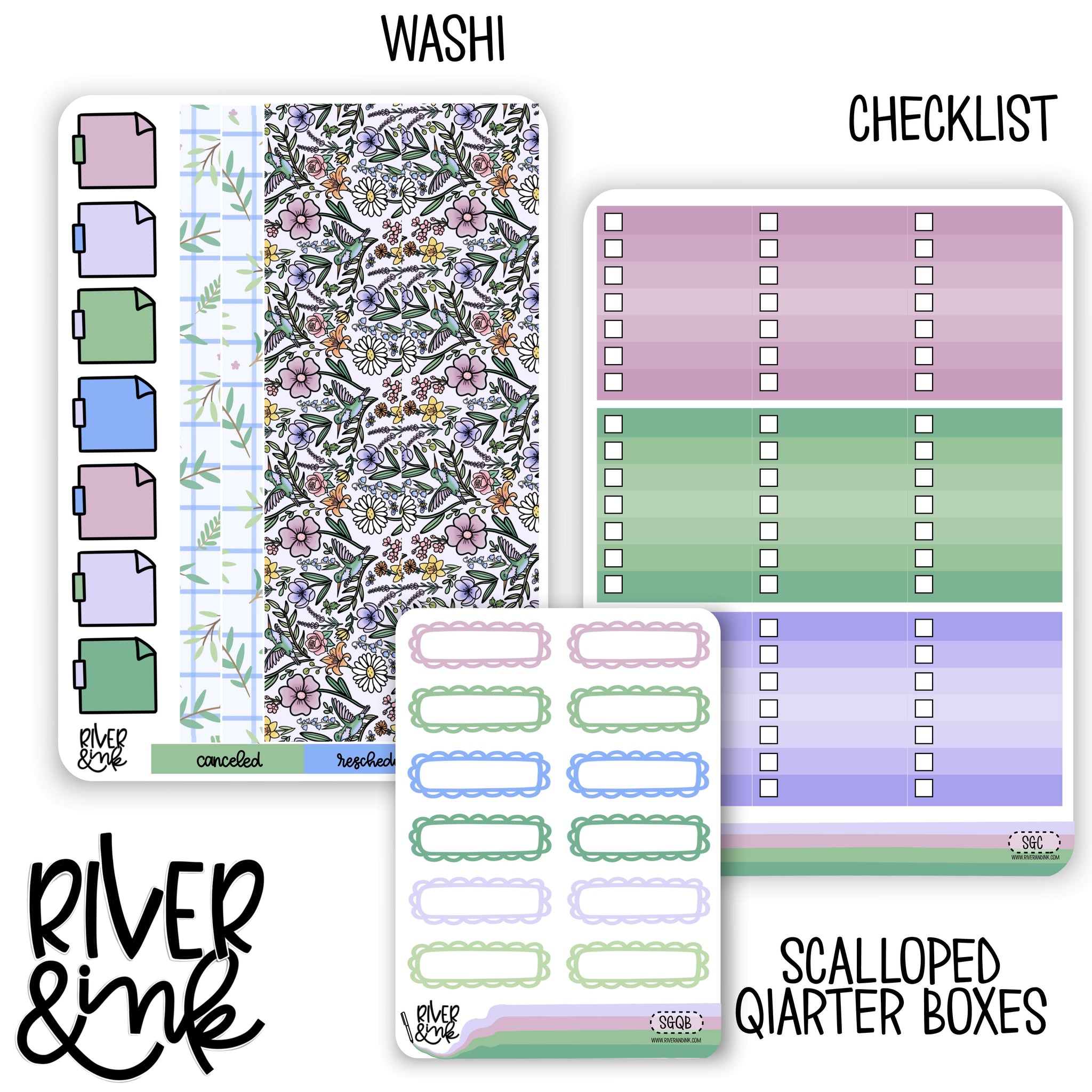 Secret Garden | Weekly Vertical Planner Stickers Kit Add Ons