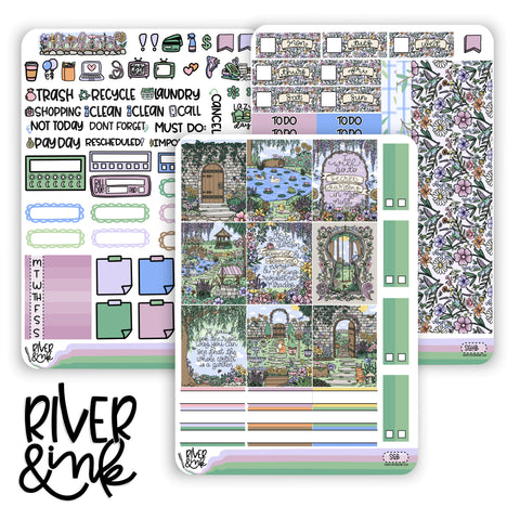 Secret Garden | Hobonichi Cousin Planner Stickers Kit
