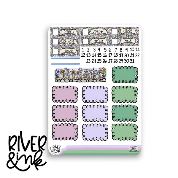 Secret Garden | Vertical Stickers Kit Planner Stickers