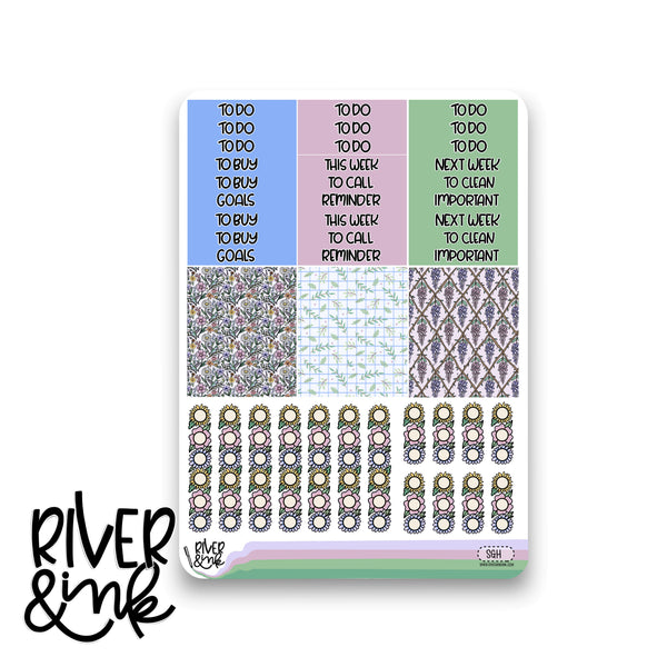 Secret Garden | Vertical Stickers Kit Planner Stickers