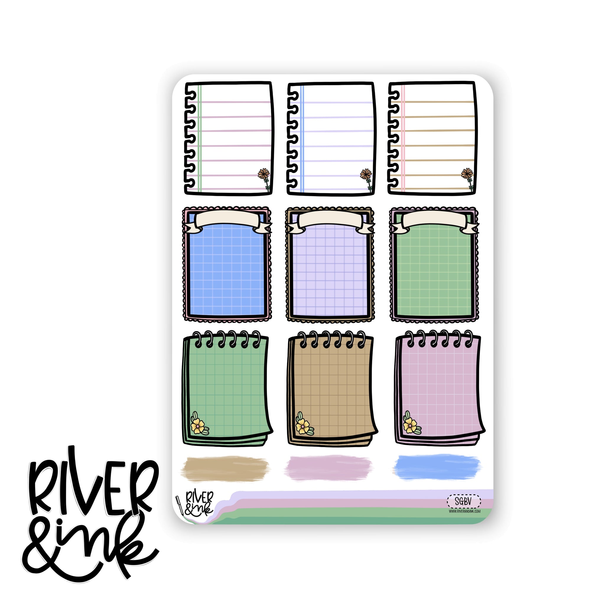 Secret Garden Variety Full Boxes | Hand Drawn Planner Stickers