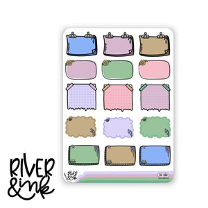 Secret Garden Variety Half Boxes | Hand Drawn Planner Stickers