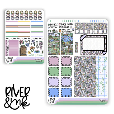 Secret Garden | Hobonichi Weeks Sticker Kit Planner Stickers