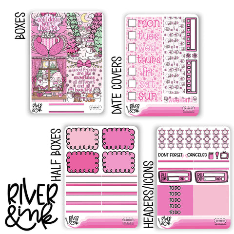 Snowflake Kisses | Mini Weekly Planner Stickers Kit