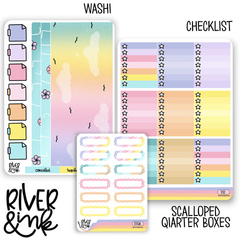 Summer Sunsets | Weekly Vertical Planner Stickers Kit Add Ons