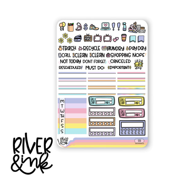 Summer Sunsets | Vertical Stickers Kit Planner Stickers