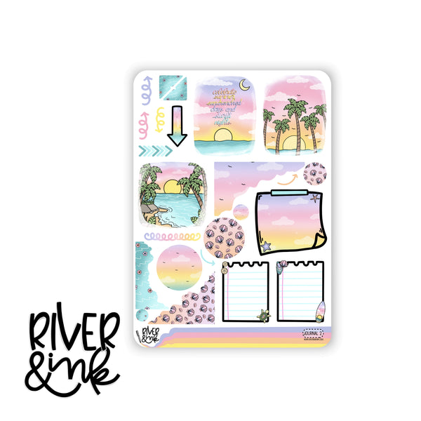 Summer Sunsets | Journaling Stickers Kit