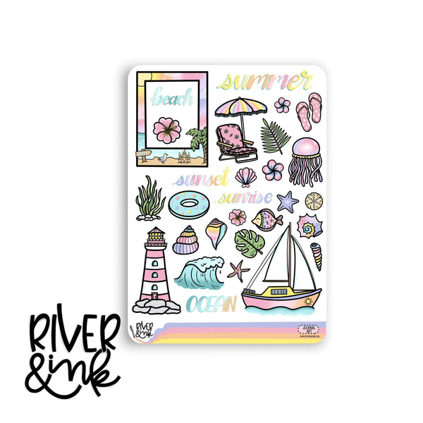 Summer Sunsets | Journaling Stickers Kit