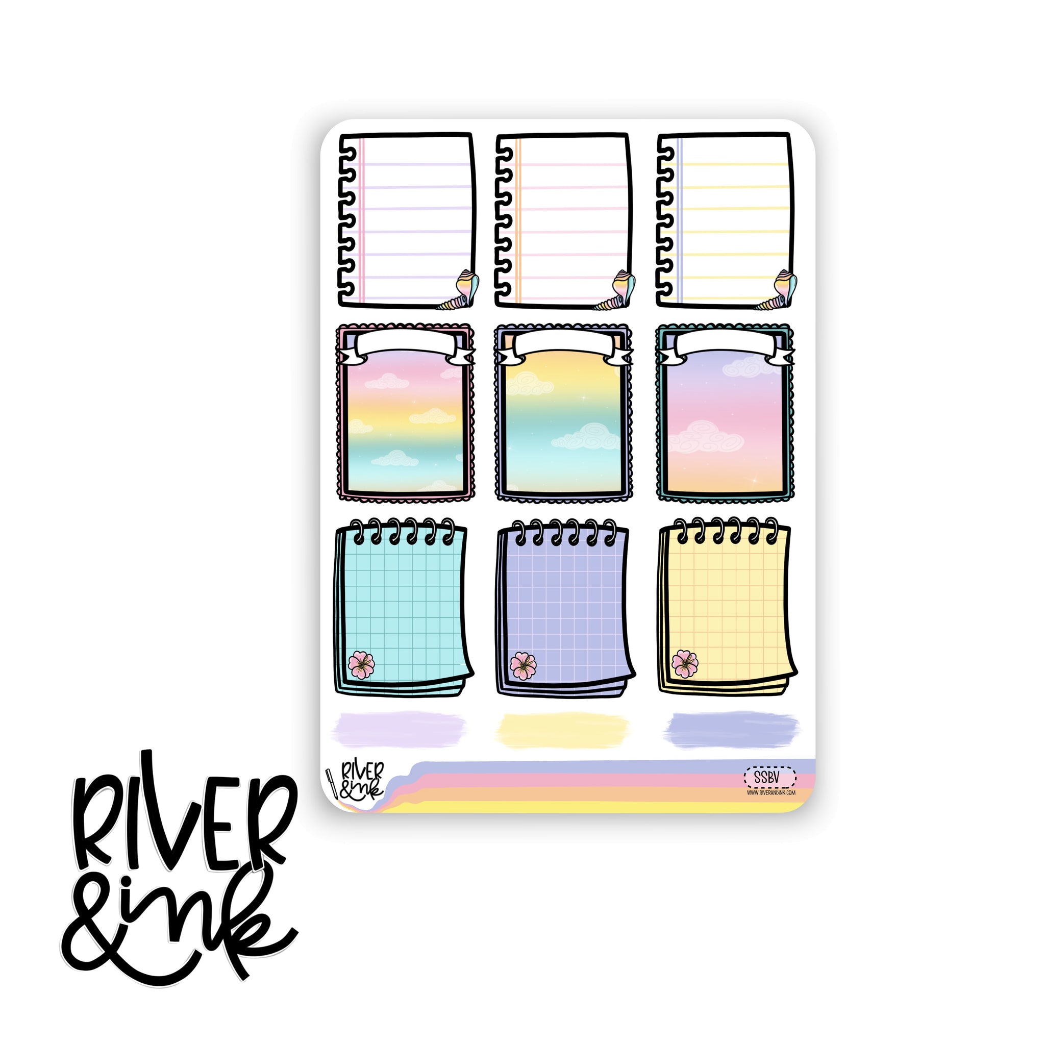 Summer Sunsets Variety Full Boxes | Hand Drawn Planner Stickers