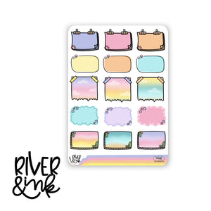 Summer Sunsets Variety Half Boxes | Hand Drawn Planner Stickers