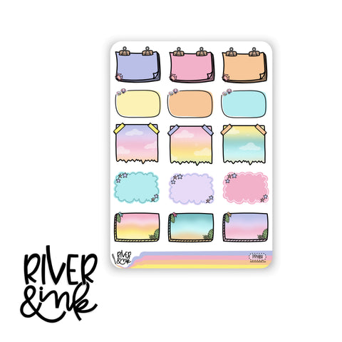 Summer Sunsets Variety Half Boxes | Hand Drawn Planner Stickers