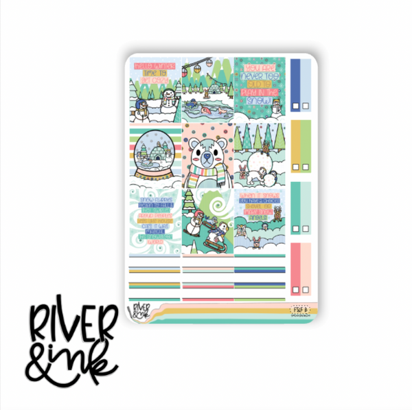 Frost & Flurries | Hobonichi Cousin Planner Stickers Kit