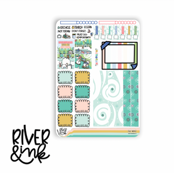 Frost & Flurries| Hobonichi Weeks Sticker Kit Planner Stickers