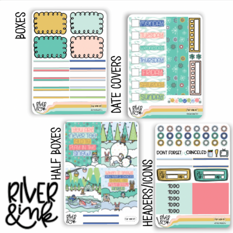 Frost & Flurries | Mini Weekly Planner Stickers Kit
