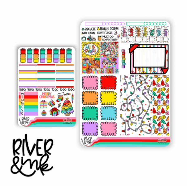 All Is Bright Christmas | Hobonichi Weeks Sticker Kit Planner Stickers