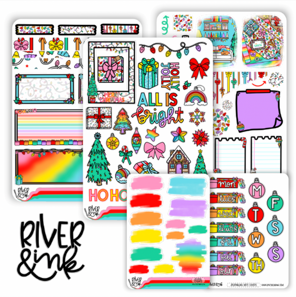 All Is Bright Christmas | Journaling Stickers Kit