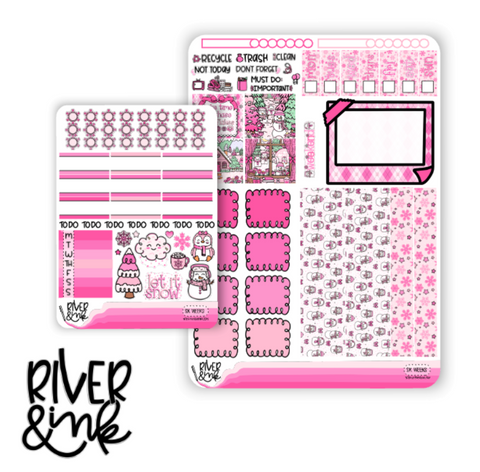 Snowflake Kisses | Hobonichi Weeks Sticker Kit Planner Stickers
