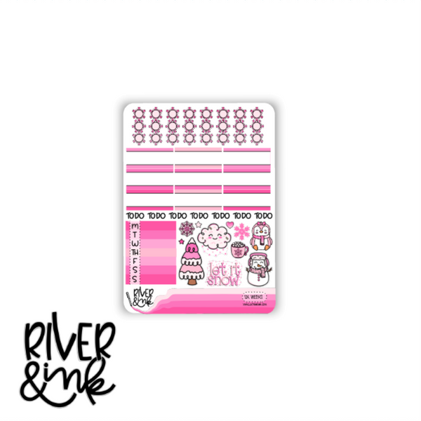 Snowflake Kisses | Hobonichi Weeks Sticker Kit Planner Stickers