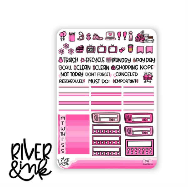 Snowflake Kisses | Vertical Stickers Kit Planner Stickers