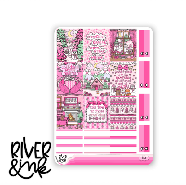 Snowflake Kisses | Hobonichi Cousin Planner Stickers Kit