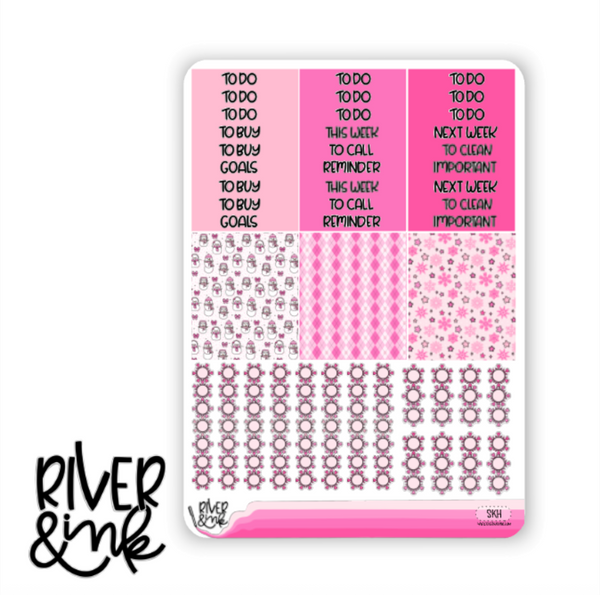 Snowflake Kisses | Vertical Stickers Kit Planner Stickers