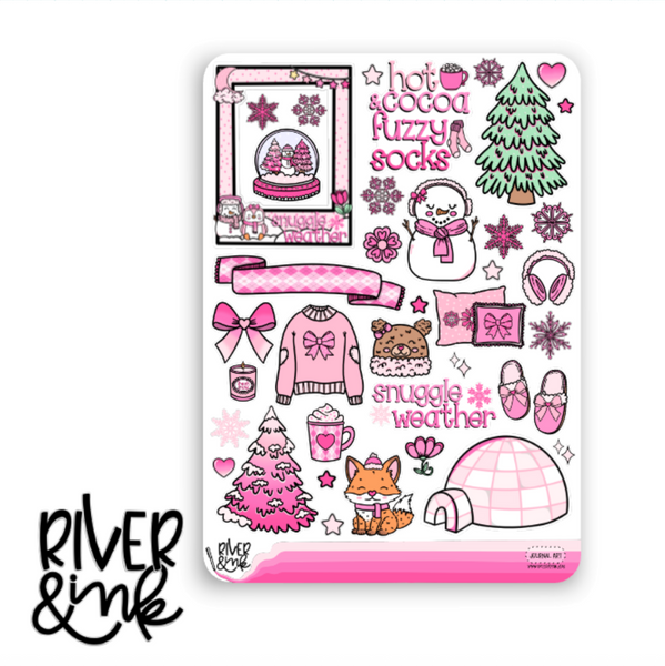 Snowflake Kisses | Journaling Stickers Kit