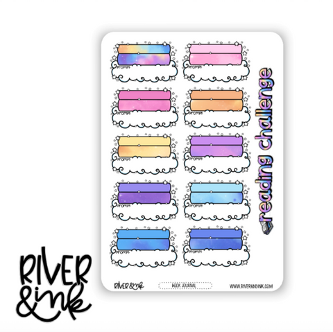 2026 Reading Challenge Tracker Book Journaling Full Sheet | Hand Drawn Planner Stickers