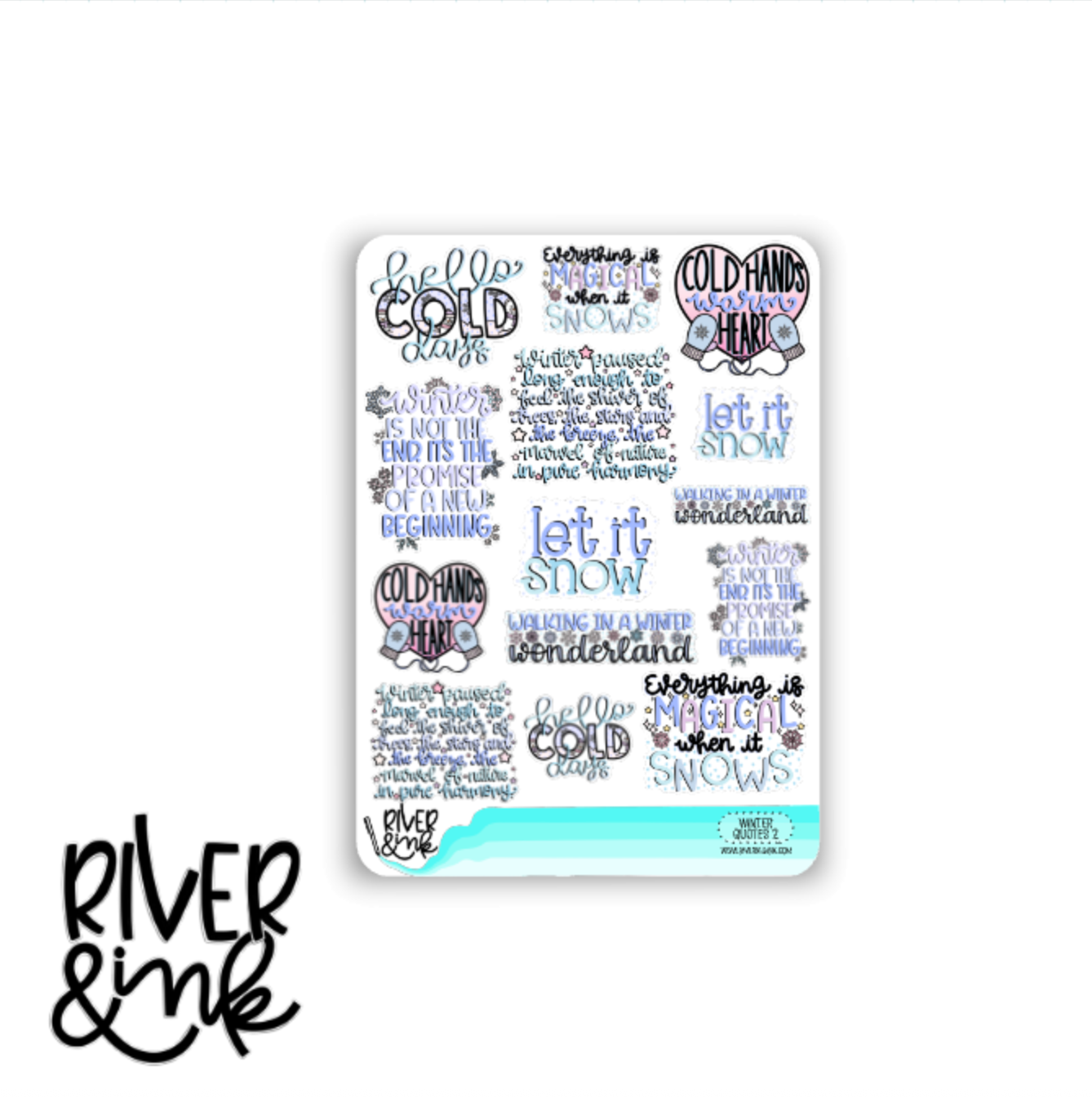 Winter Quotes 2 | Hand Lettered Planner Stickers